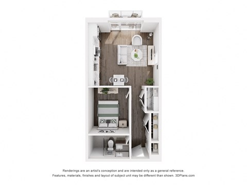 a 1 bedroom floor plan  apartments at the residences at